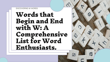 Words that Start with W and End with W