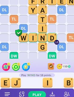 Word Wars screenshot of the game board